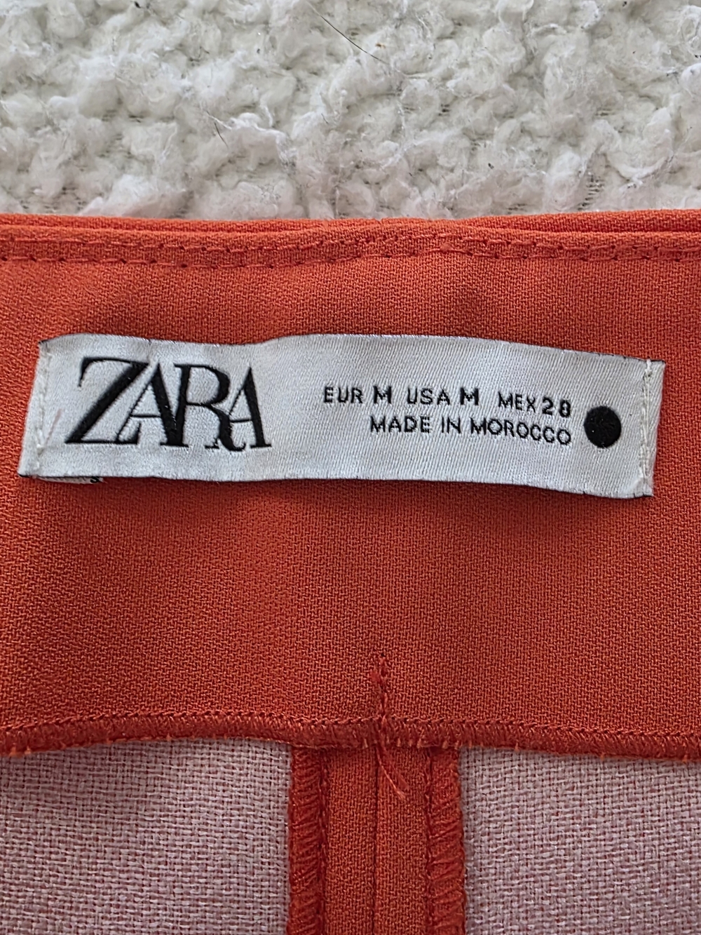 ZARA Women's Red Skirt - Elegant High-Waist Design